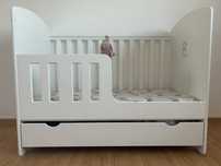 Pat bebe din lemn + accesorii, Ideal Bebe