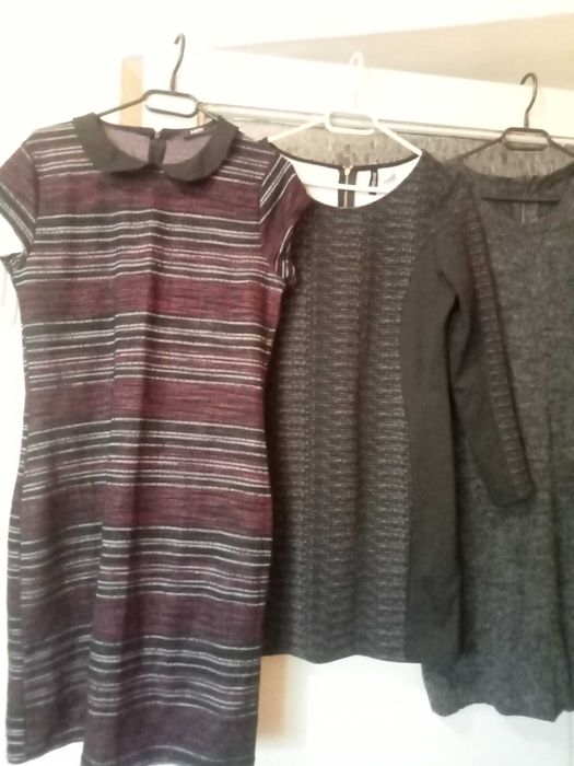 Fuste office, lana - 38-42, rochițe 38-40, jeanși mov închis 40