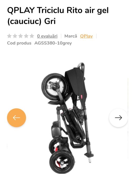 Tricicleta multifunctionala Q Play Rito Air