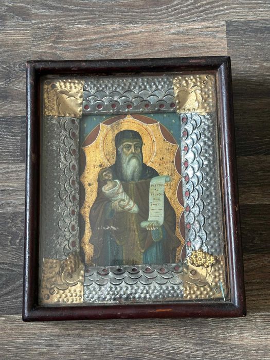 Icoană pe lemn „Sf. Stelian”, școală românească, sfârșitul sec. XIX