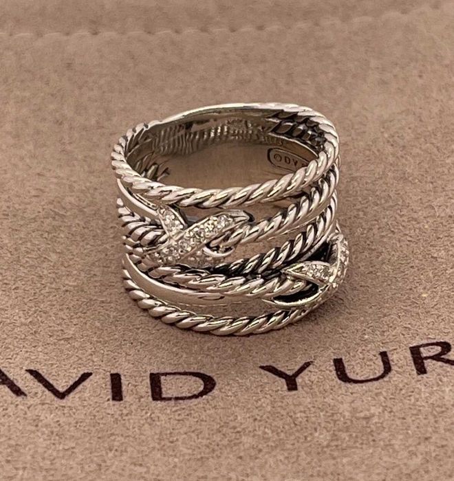 David Yurman оригинален пръстен с диаманти
