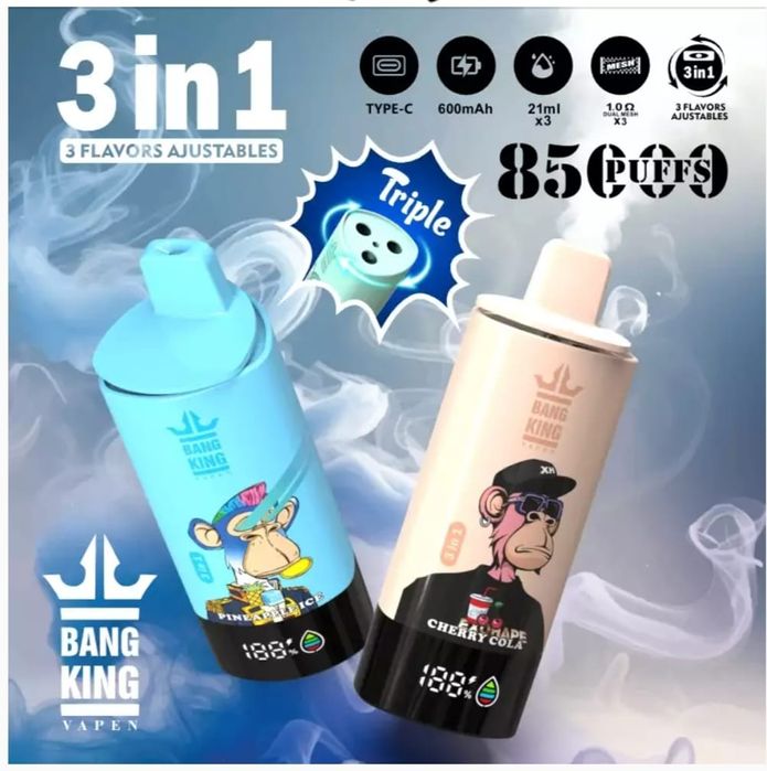 Bang King 85k Puffs 3 Arome in 1 Reîncărcabil