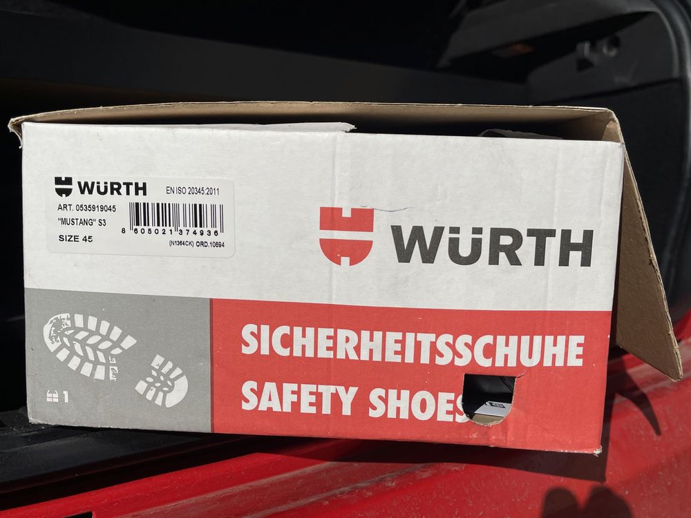 Професионални работни обувки “Wurth” 45 номер с бомбе