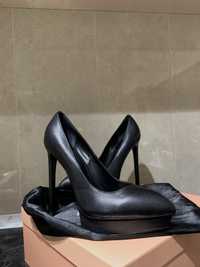 Подлинный Ysl Saint Laurant женские туфли лодочки на высоком каблуке