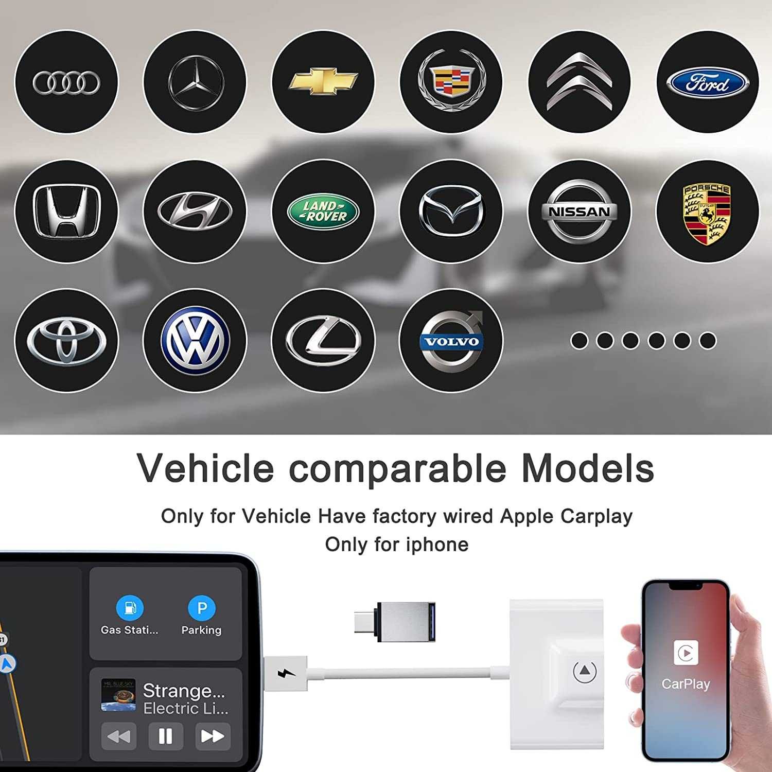 iPhone Wireless CarPlay/Android auto Adapter, Wireless Carplay