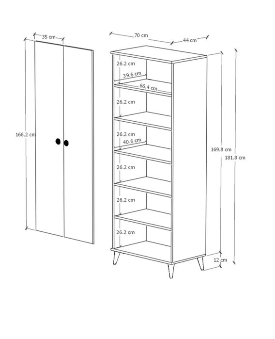 Шкаф с 5 рафтове, доставка на всяка страна в България)