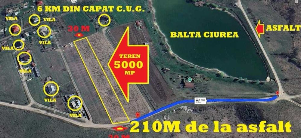 Bucium-Balta Ciurea ,5000MP [16 euro / mp ],6 KM DIN ORAS!