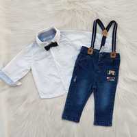 Детски дънки Мики Маус, риза и папионка 9-12 месеца