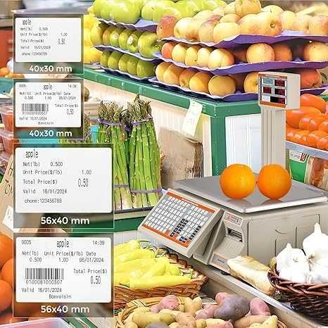 Cântar cu imprimare a etichetelor Bonvoisin capacitate 40 kg