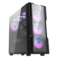 DK431 Glass ATX PC Case Black