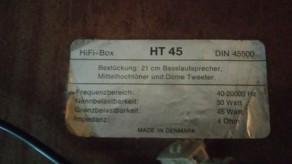 Тонколони 2 бр.HiFi Boxen Made in Denmark 40-20000 Hz