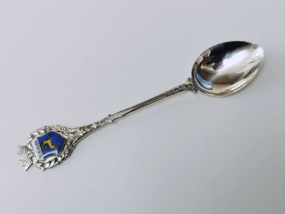 Linguriță Argint 800 suvenir cu stema St. Blasien copii