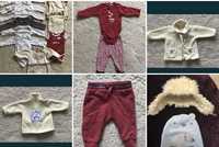 Бебешки дрехи боди долнища жилетка шапки Mothercare 0-3/3-6