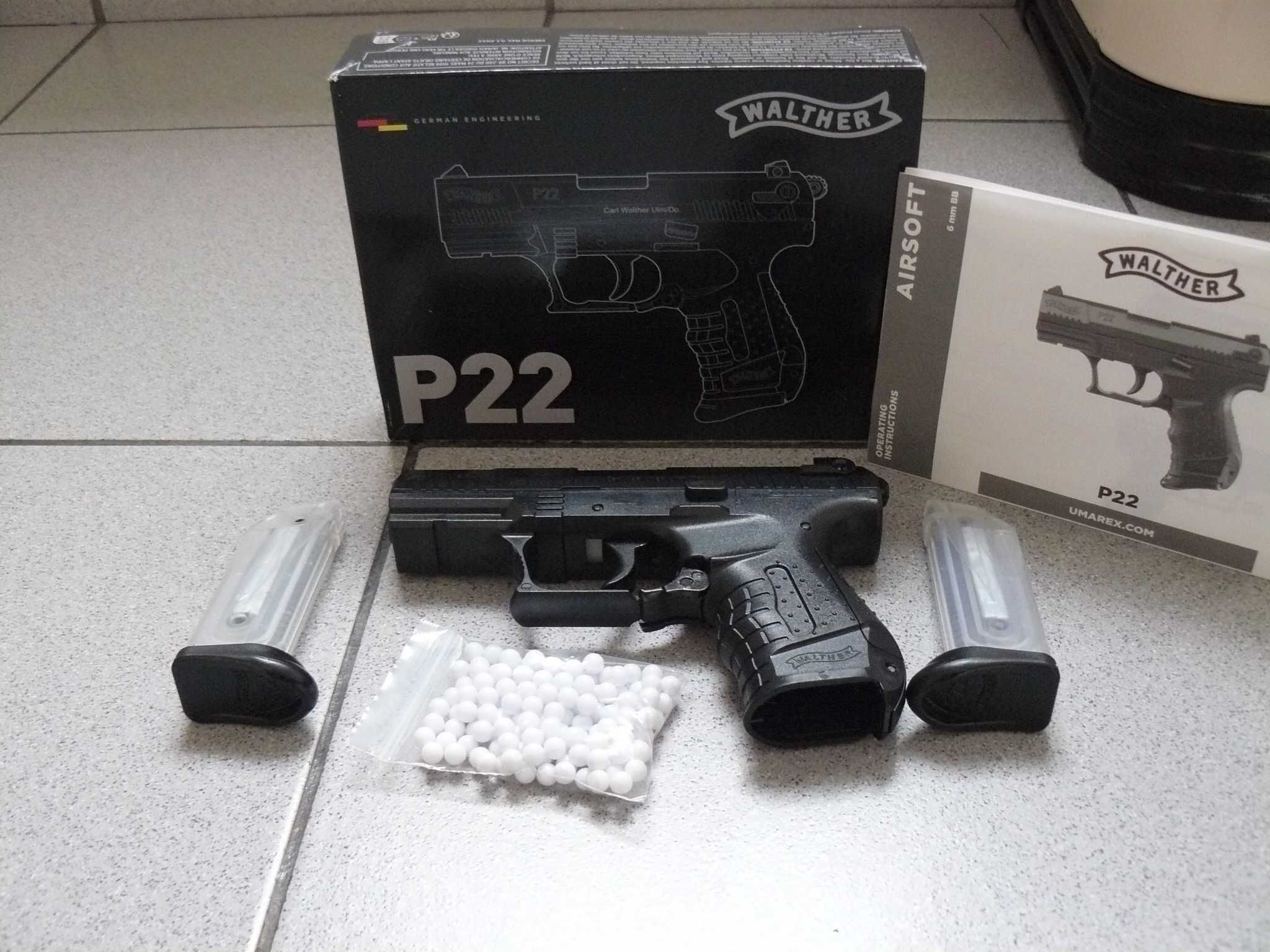 Pistol Airsoft WALTHER P22 Mecanism Pe Arc/Spring,Nou,Produs de Umarex