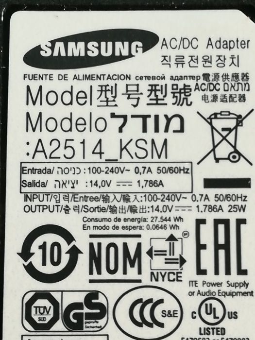 Sursa de alimentare pentru monitor Samsung, model A2514_KSM