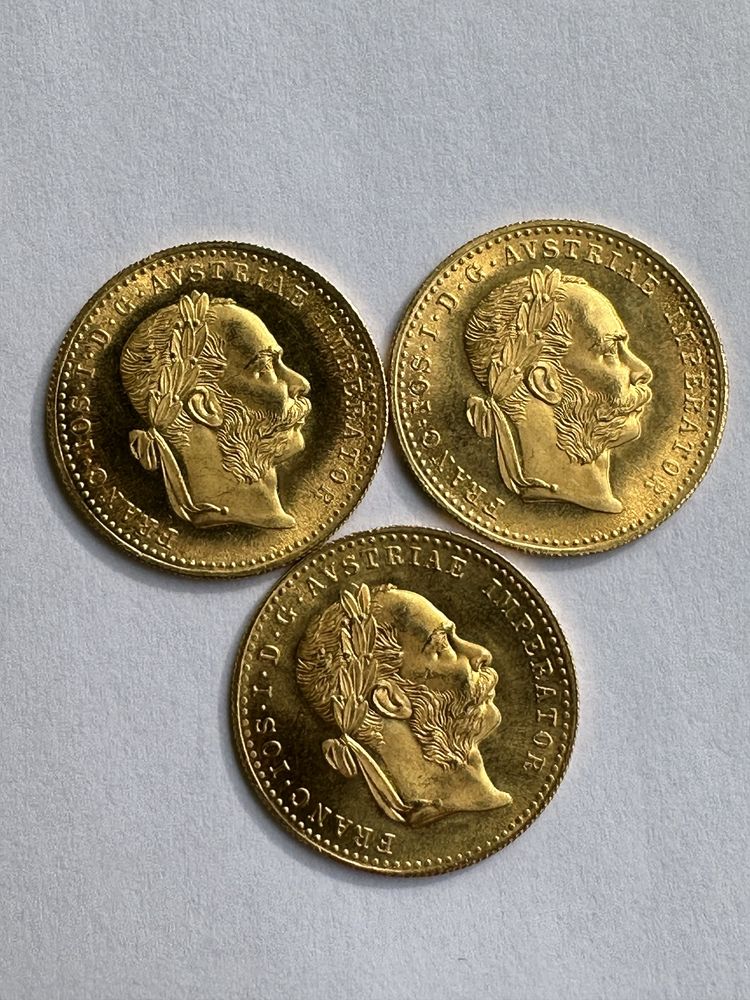 Vând Monede aur-Franz Joseph-1915-Galben mic: 3.49 grame moneda.