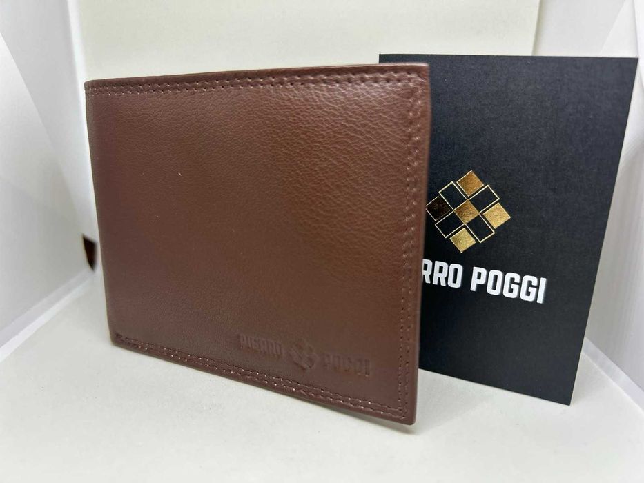 Мъжки кафяв портфейл Pierro Poggi
