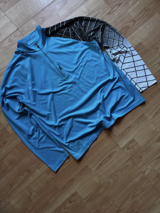 Pullover jumper bluza sweater long sleeve 1/2 zip Spyder linear web