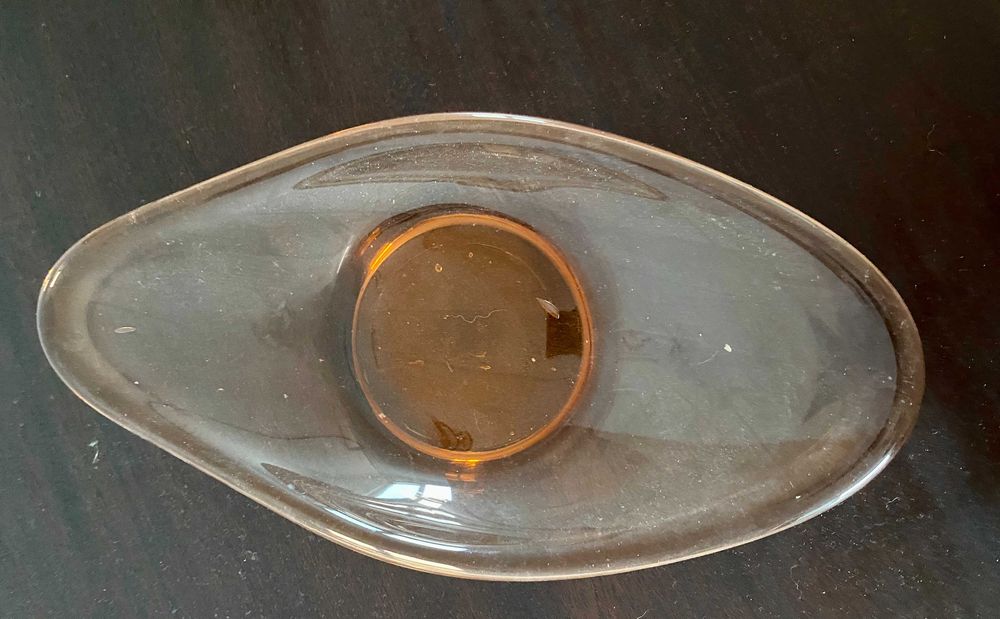 Стъклена поставка (оранжева)