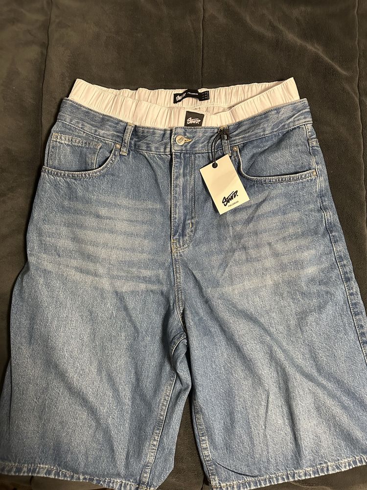 Къси дънкови гащи jorts pull&bear 32
