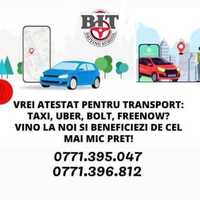 Atestate Uber/Bolt/Taxi/Manager Transport/CPC/CPI