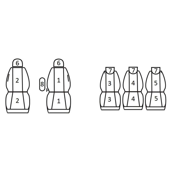 Huse auto tipizate Ford C Max1 cu scaune individuale 2011-2018