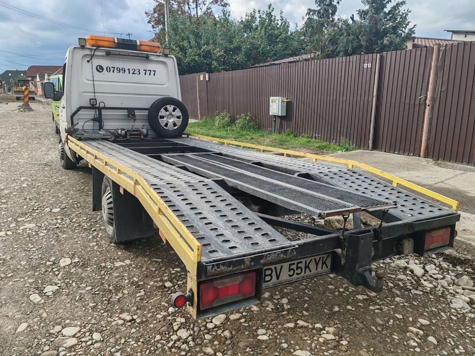 Platformă tractări auto Ba14 – troliu 6T, cauciucuri noi, pregătită