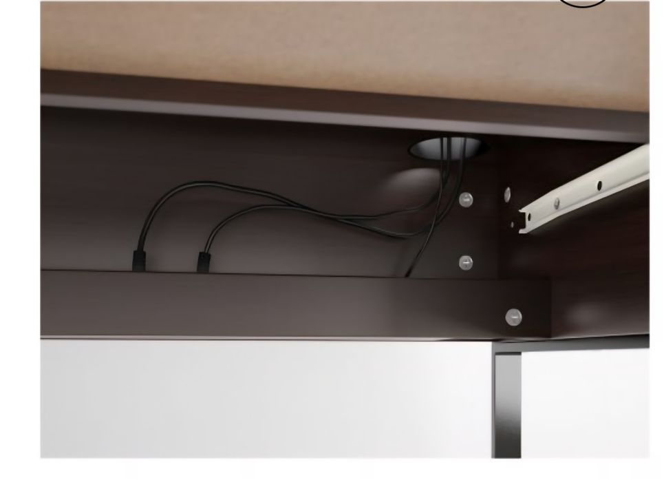 Бюро MICKE IKEA 142x50 см, черно-кафяво