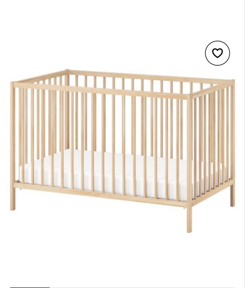 Бебешко креватче Ikea Sniglar 60x120 см бук с матрак