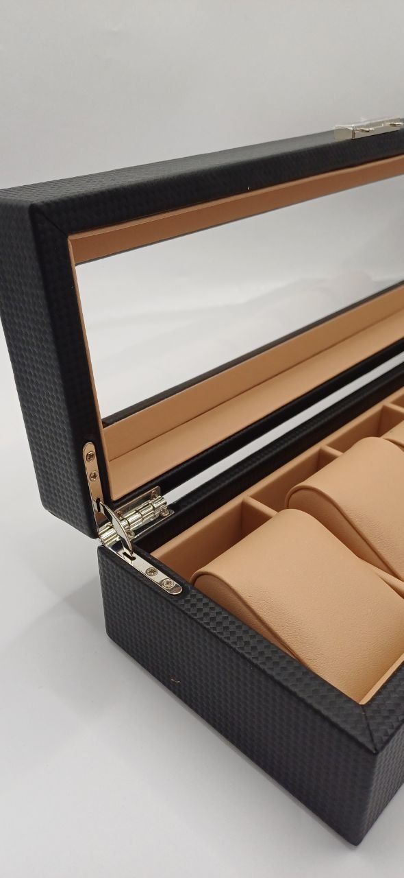 Шкатулка для часов Carbon Fiber Leather Watch Box