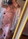 Vand rochie  cu maneca fluture facuta la croitoreasa