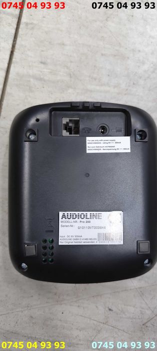 telefon cu baza si receptor portabil AUDIOLINE PRO200 se vinde fara al