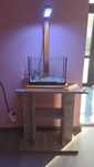 Acvariu 32 cm lungime  x 24 cm înălțime plus stand plus sistem il