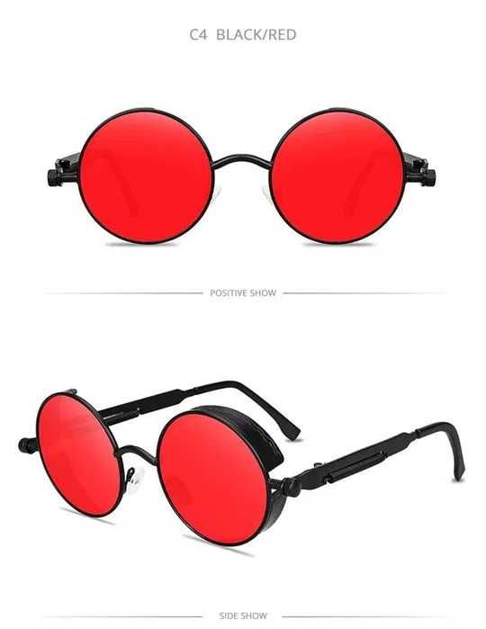 Дизайнерски Retro Vintage метални слънчеви очила Unisex UV 400 модел 2
