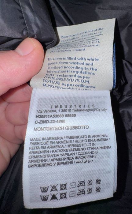 Moncler Grenoble Montgetech Giubbotto – Negru Lucios Original