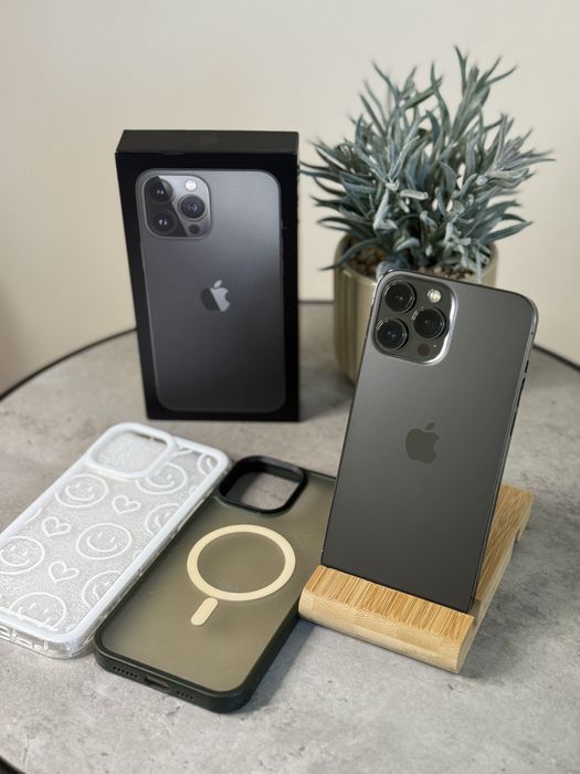 iPhone 13 Pro Max Graphite 128 GB 91% full box + 2 huse