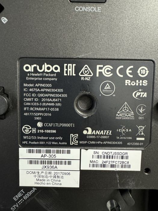 Acces Point Aruba APIN0305
