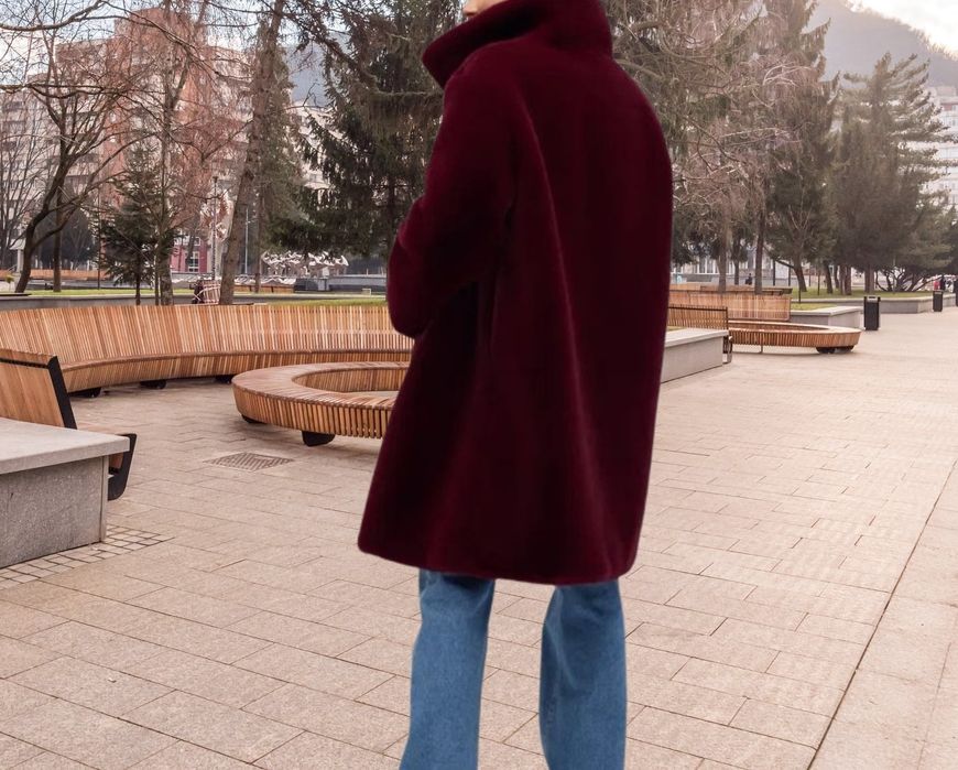 Blana midi vișinie (burgund) mango