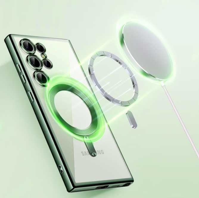 Husa Samsung S25 Ultra MagSafe cu protectie camere Luxury,Verde