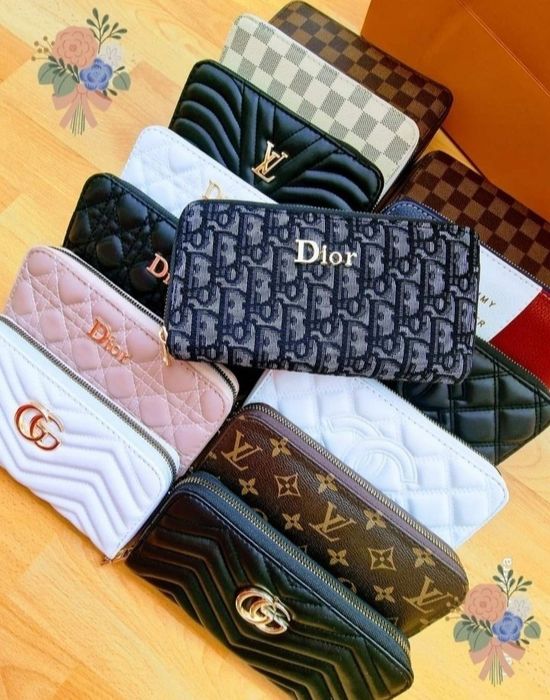 Set dama/geanta Dior material textil +portofel, saculet, etichetă