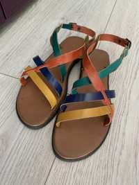 Sandale piele 39 multicolor