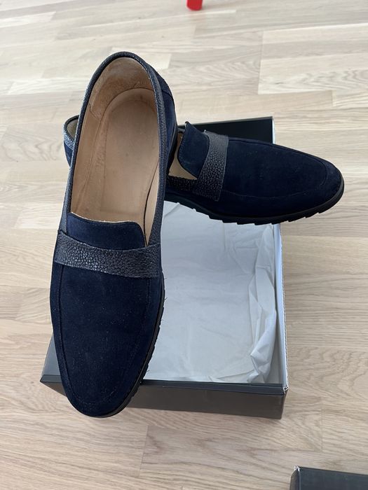 Espadrile loafers scarpi mocasini noi barbati piele 42