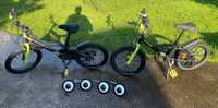 2 x Bicicletă 16" 500 DARK HERO Copii 4-6 ani + roti ajutatoare
