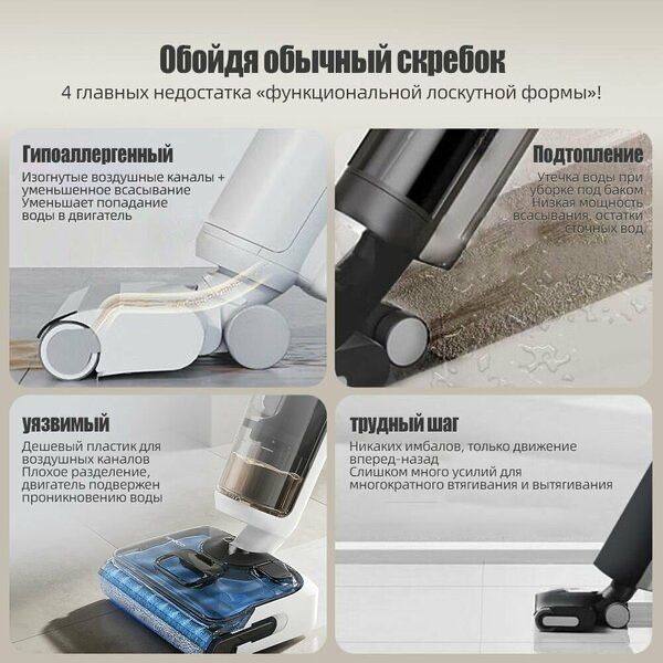 Пылесос Dreame H20Ultra, беспроводной, двухрежимная мойка, черный