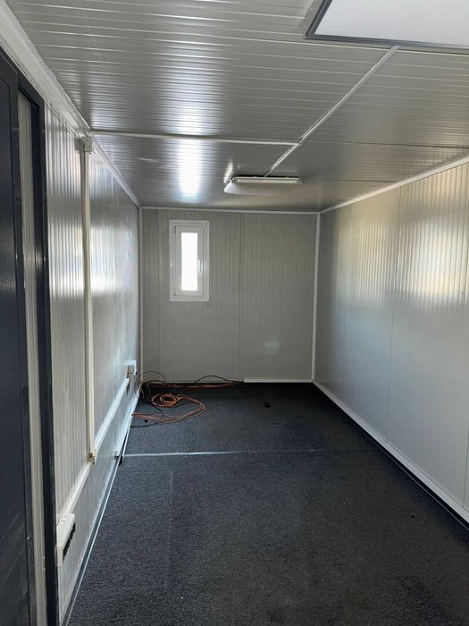 Birou container 2 module – izolat, structură zincată, stare BUNA
