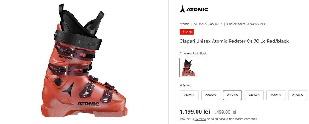 Clapari Unisex Atomic Redster Sti 70 LC + CS 80LC + SKIURI Atomic S9!