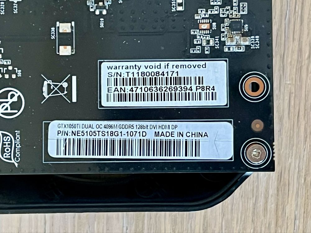 Palit GeForce GTX 1050Ti 4GB