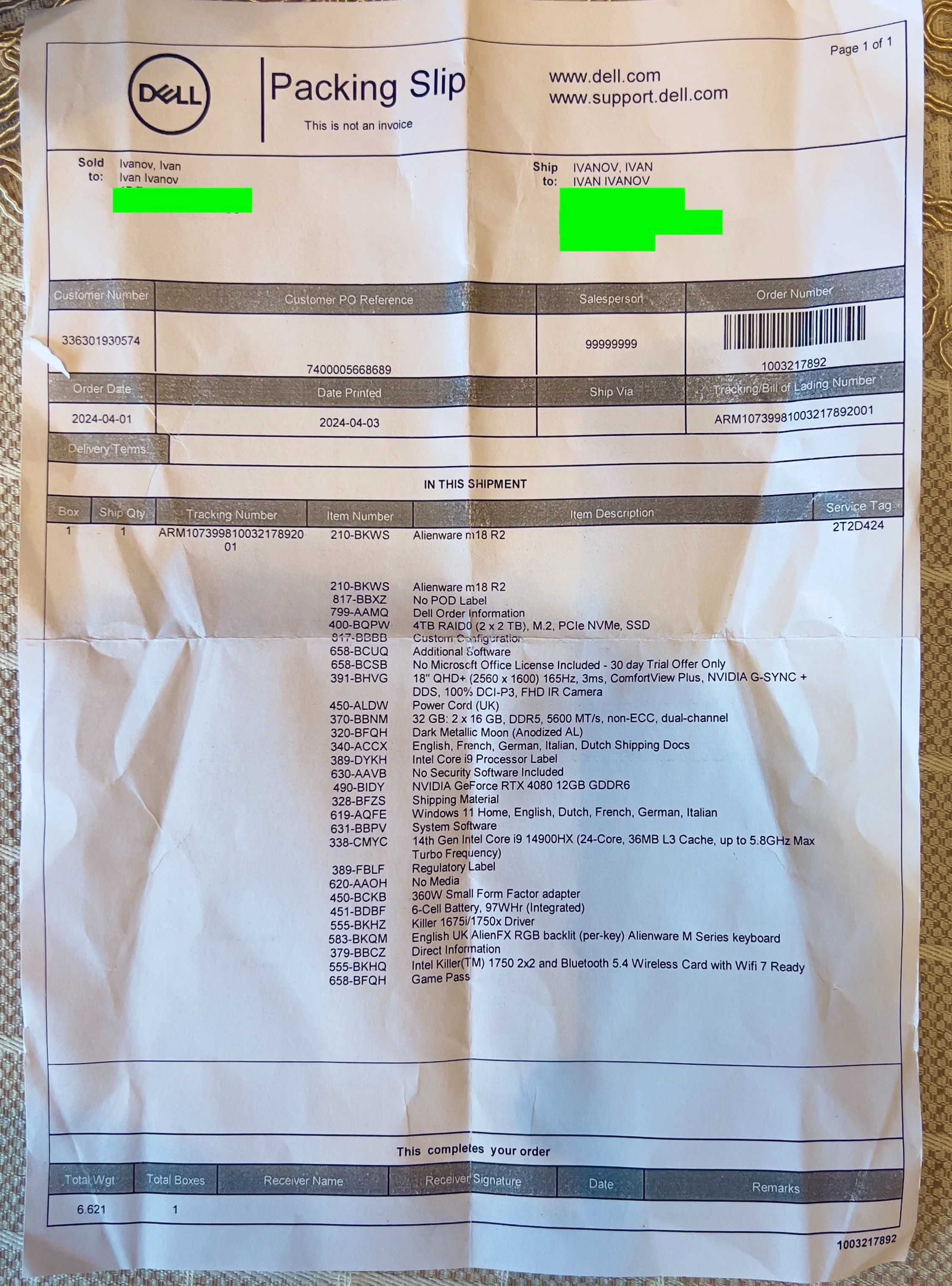Alienware M18 R2 SEALED - FULL SETUP