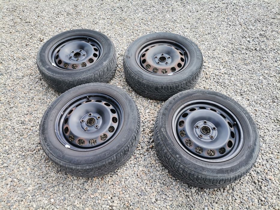 Jante Oțel 5x112 R16 Volkswagen Seat Skoda Audi + anvelope 205/60r16
