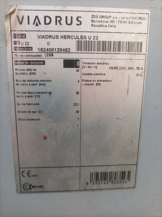 Centrala Viadrus pe lemne